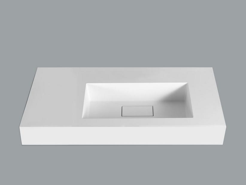 Ablage mit integriertem Waschbecken Topsy Unitop Hide 120,5X51,5 Rechts Weiß Glänzend | IperCeramica