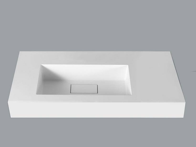 Ablage mit integriertem Waschbecken Topsy Unitop Hide 120,5X51,5 Links Weiß Glänzend | IperCeramica