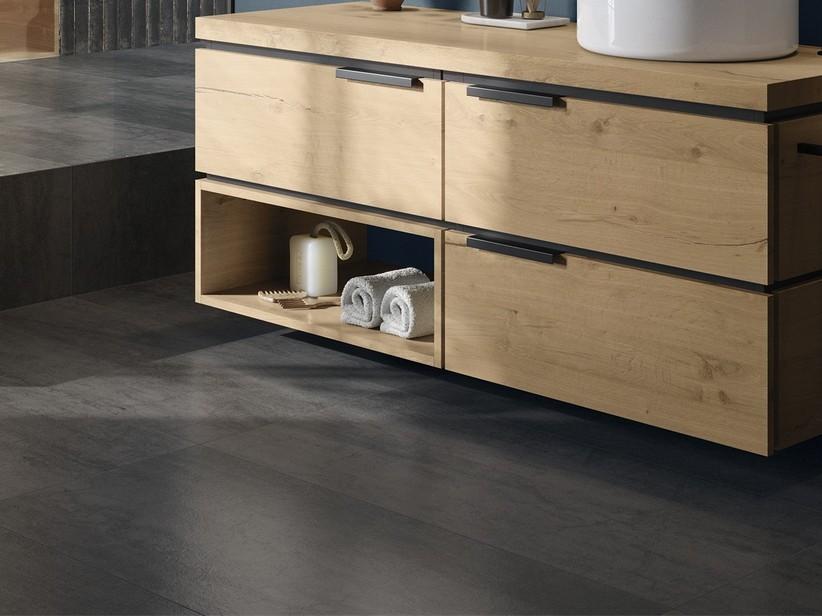 Offenes Hängendesschrank Oxygen 70 Links Eichenholz mit Knoten | IperCeramica