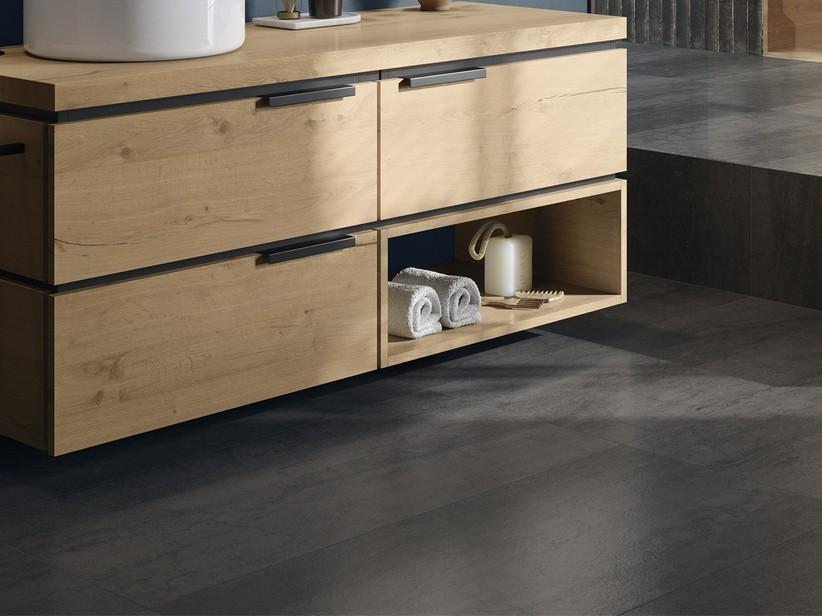 Offenes Hängendesschrank Oxygen 70 Rechts Eichenholz mit Knoten | IperCeramica
