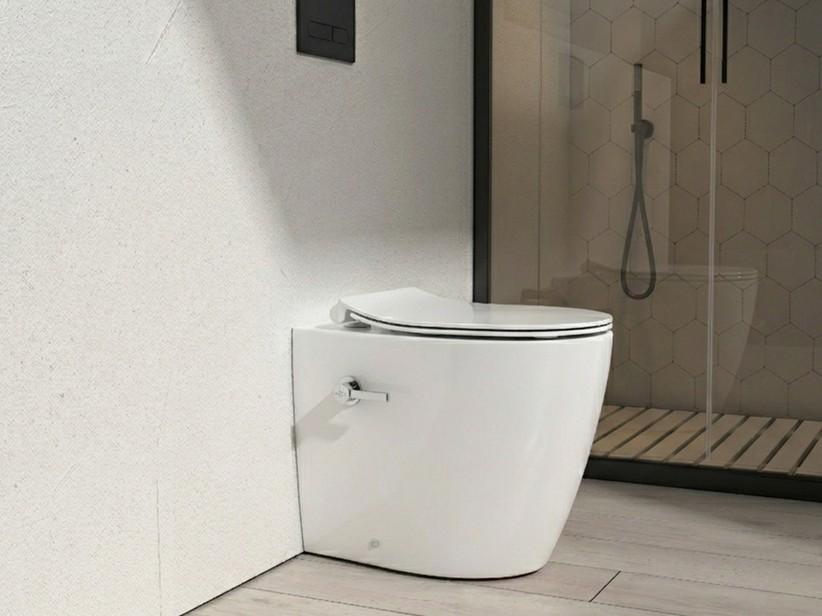 Stand-WC/Bidet Sentimenti Neo Rimless 51x36,3 cm wandbündig weiß glänzend | IperCeramica