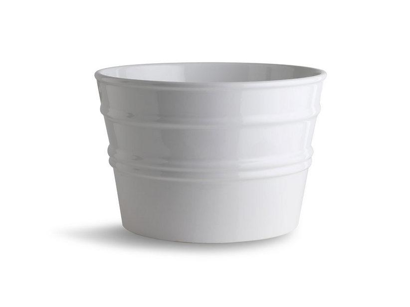 Hänge-/Aufsatzwaschbecken Bacile Ø46,5 cm H30 aus glänzender weißer Keramik | IperCeramica