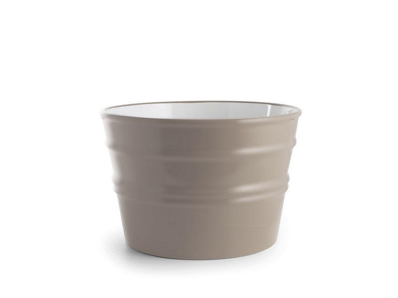 Hänge-/Aufsatzwaschbecken Bacile Ø46,5 cm H30 Ton Matt aus glänzender tonfarbener Keramik | IperCeramica