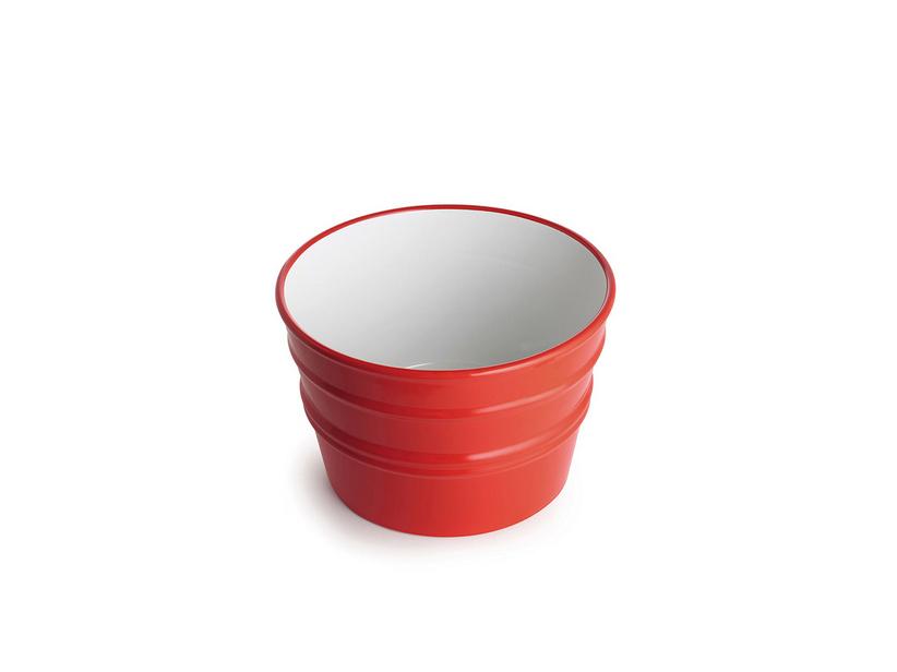 Hänge-/Aufsatzwaschbecken Bacile Ø46,5 cm H30 aus glänzender roter Keramik | IperCeramica