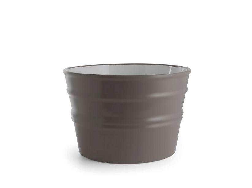 Hänge-/Aufsatzwaschbecken Bacile Ø46,5 cm H30 aus matter basaltgrauer Keramik | IperCeramica