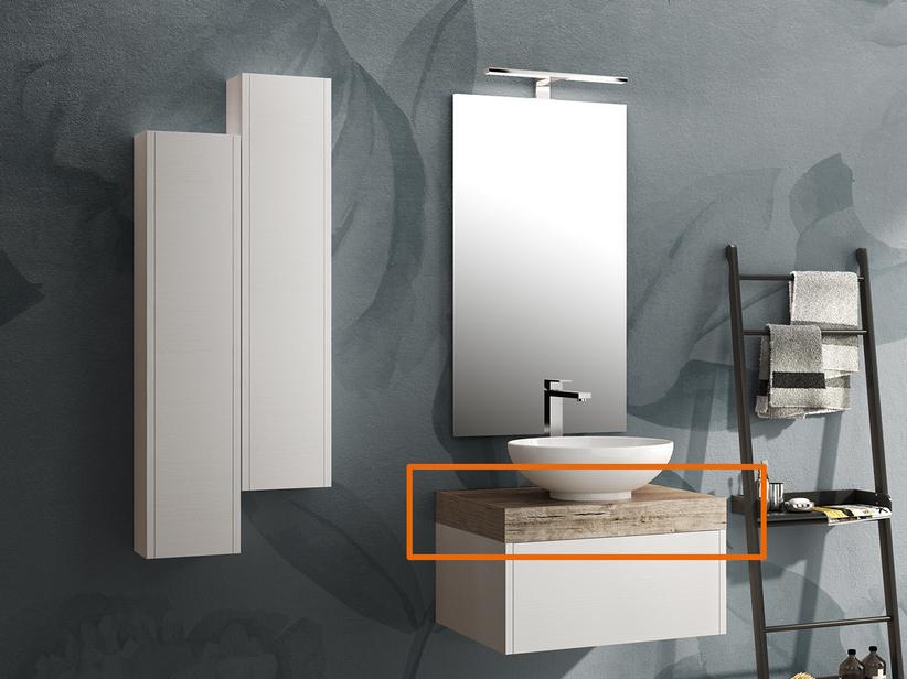 KONSOLE FÜR AUFSATZWASCHBECKEN TOPSY TOP 60x48xH8 cm NATURAL OAK | IperCeramica