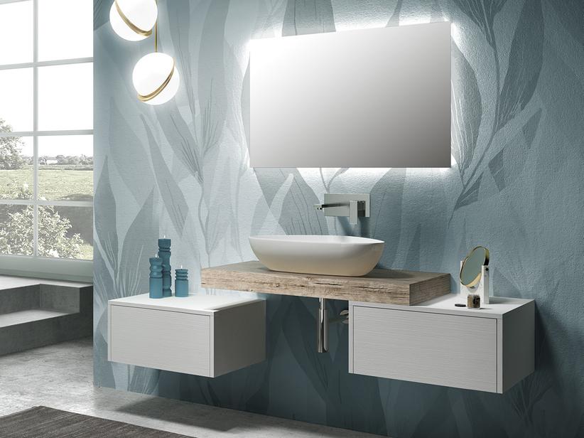 TOPSY WASCHTISCHPLATTE cm. 90x48xH8 EICHE NATUR | IperCeramica