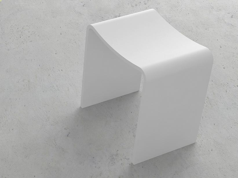 DUSCHHOCKER WAVE SOLID SURFACE WEISS MATT | IperCeramica