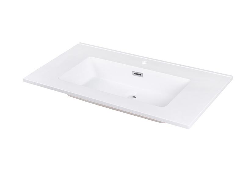 EINBAUWASCHBECKEN UNITOP SMILE 91X46 cm HARZ WEISS GLÄNZEND | IperCeramica