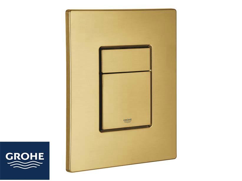 WC-Platte Grohe® Skate Cosmo 2 Tasten Satin Gold | IperCeramica
