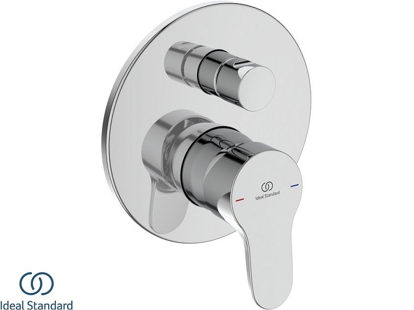 2-Wege-Einhebelarmatur für Badewanne/Dusche für die externe Unterputzmontage Cerabase Chrom | IperCeramica