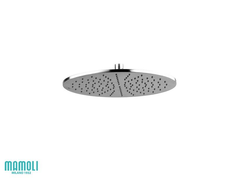 Runder Duschkopf Ø30 cm Gretha Messing mit der Optik von gebürstetem Edelstahl | IperCeramica