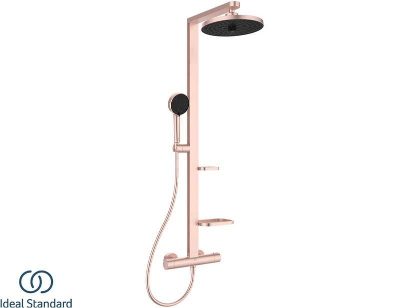 Duschgarnitur Ideal Standard® Alu+ Thermostat 2 Funktionen Rosè | IperCeramica