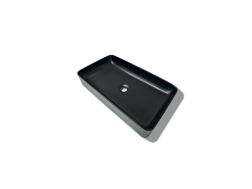 Aufsatzwaschbecken aus Keramik Atlas 62 cm Schwarz | IperCeramica