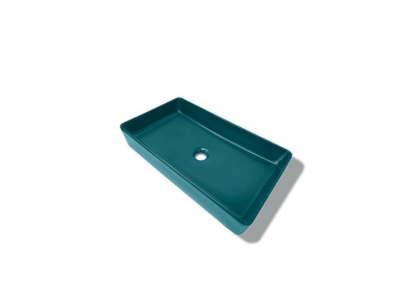 Aufsatzwaschbecken aus Keramik Atlas 62 cm Blau | IperCeramica