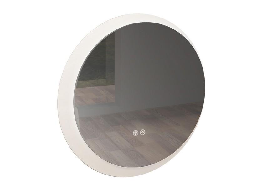 ATLAS Ø117 weißer Plexiglasrahmen für runden Spiegel mit Hintergrundbeleuchtung | IperCeramica