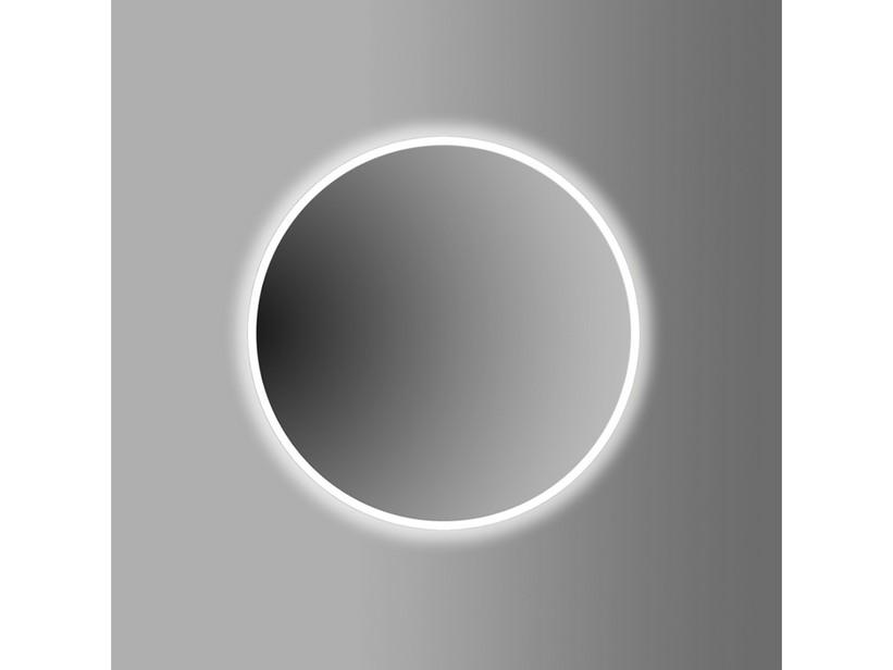 Silver LED-Badezimmerspiegel Ø85 mit sandgestrahltem Rand mit Hintergrundbeleuchtung | IperCeramica