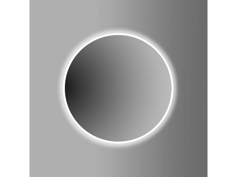 Silver LED-Badezimmerspiegel Ø90 mit sandgestrahltem Rand mit Hintergrundbeleuchtung | IperCeramica