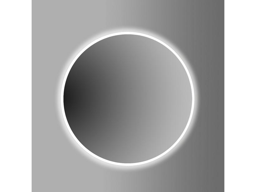 Silver LED-Badezimmerspiegel Ø100 mit sandgestrahltem Rand mit Hintergrundbeleuchtung | IperCeramica