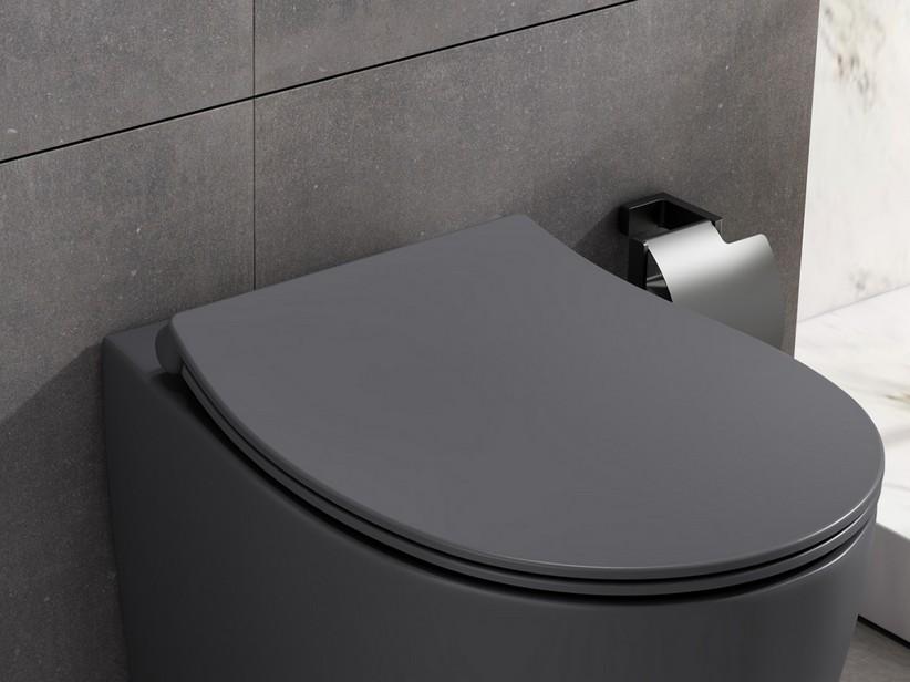 WC-Sitz Sentimenti Slim Soft-Close grau matt | IperCeramica