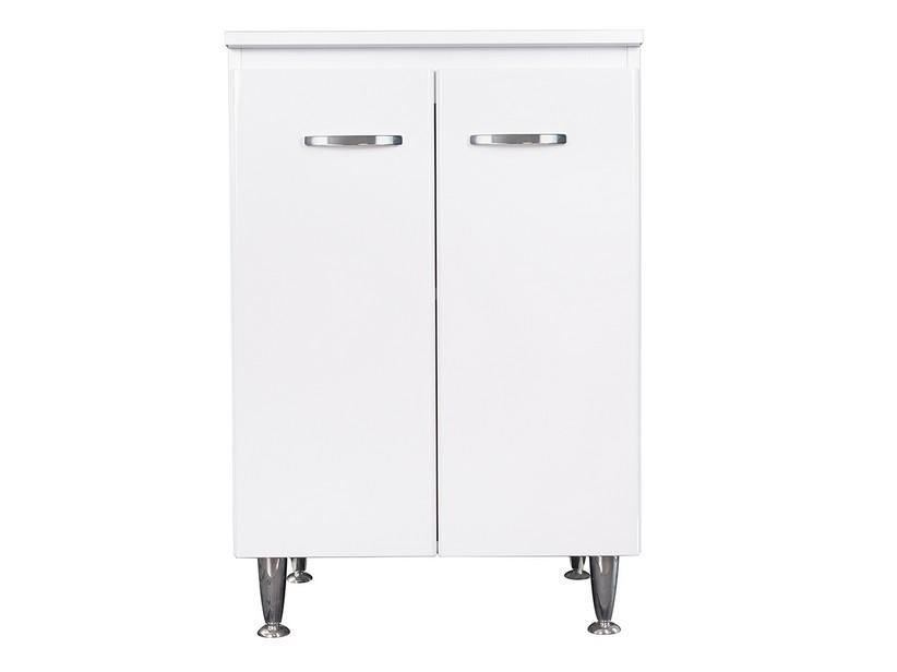 Waschbeckenunterbau Comfort 60x50 cm links Weiss beschichtet | IperCeramica