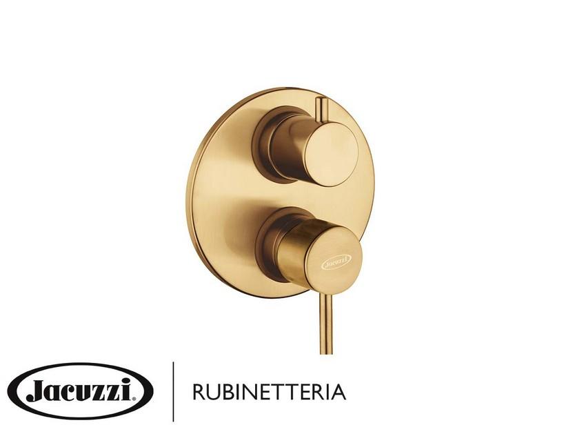 Umschaltventil für Dusche 2 Wege Jacuzzi® Noemi aus Messing - Ausführung PVD Gold gebürstet | IperCeramica