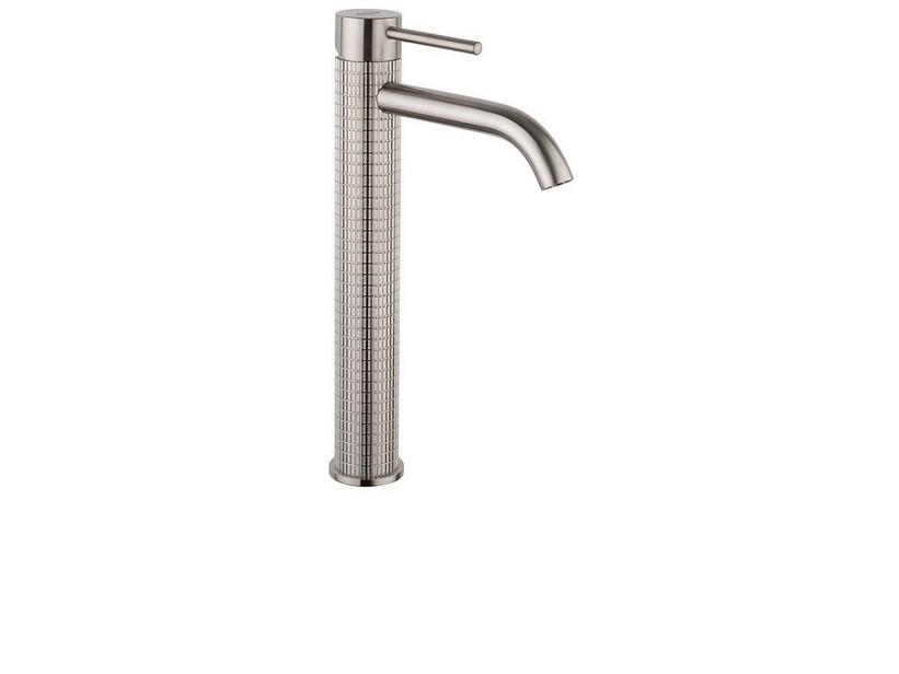 Waschtischarmatur hoch Jacuzzi® Noemi aus Messing - Ausführung PVD Edelstahl gebürstet | IperCeramica