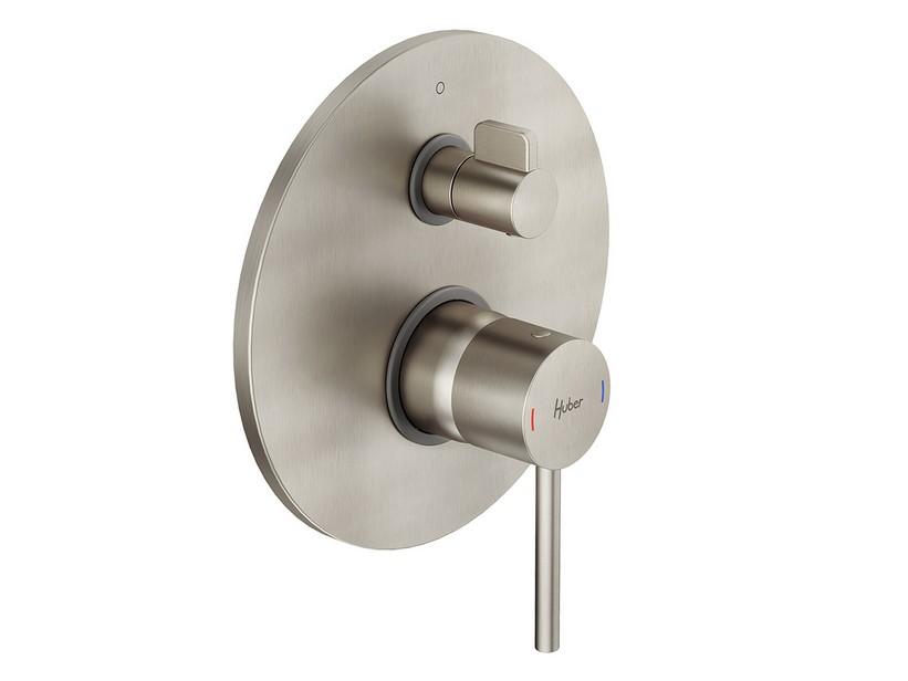 Einhebel-Duscharmatur Bora Einbau 2 Wege aus gebürstetem Nickel | IperCeramica