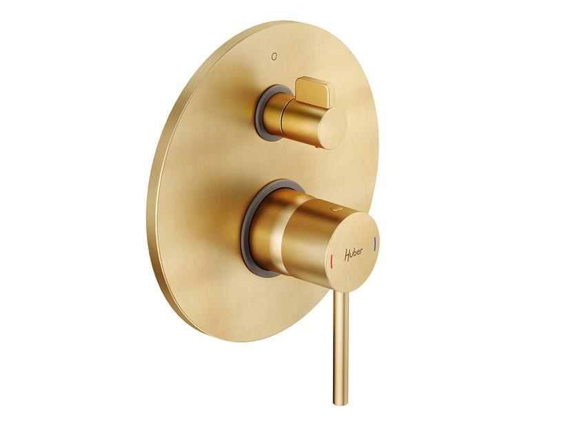 Einhebel-Duscharmatur Bora Einbau 2 Wege Gold gebürstet | IperCeramica