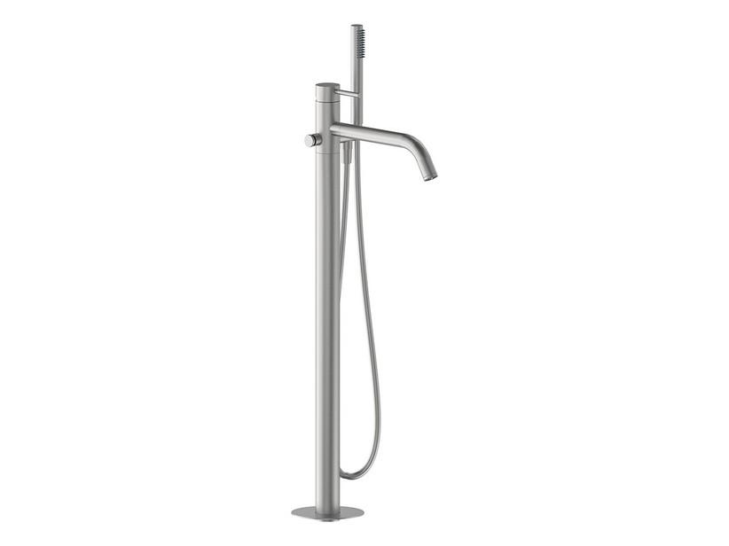 Badewannearmatur Freestanding Soulinox aus gebürstetem Edelstahl | IperCeramica