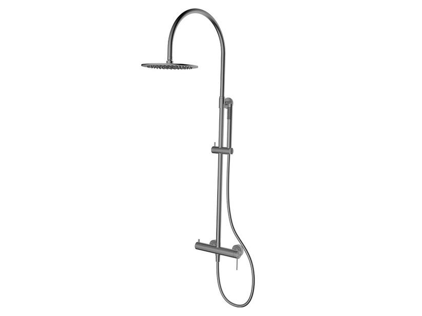 Duschsystem 2 Funktionen Spring Edelstahl 304 Gun Metal | IperCeramica