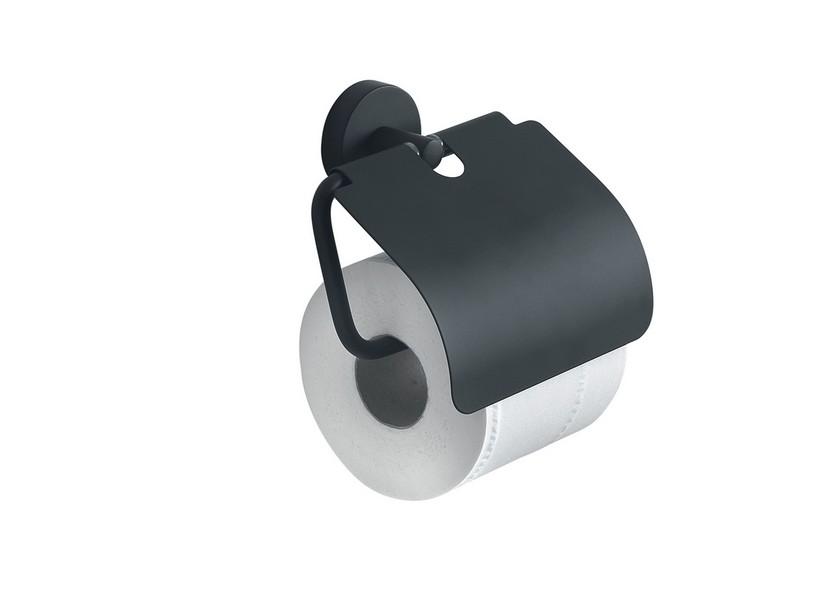 Tuli bedeckter Toilettenpapierhalter Schwarz matt | IperCeramica