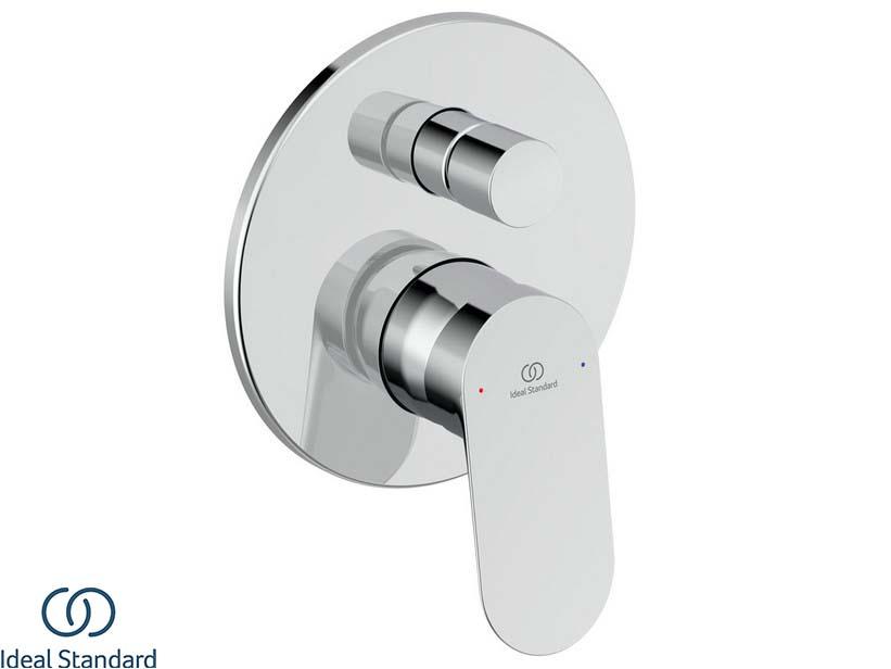 Unterputz-Wannen-/Brausebatterie 2-Wege Ceralife O Chrom | IperCeramica