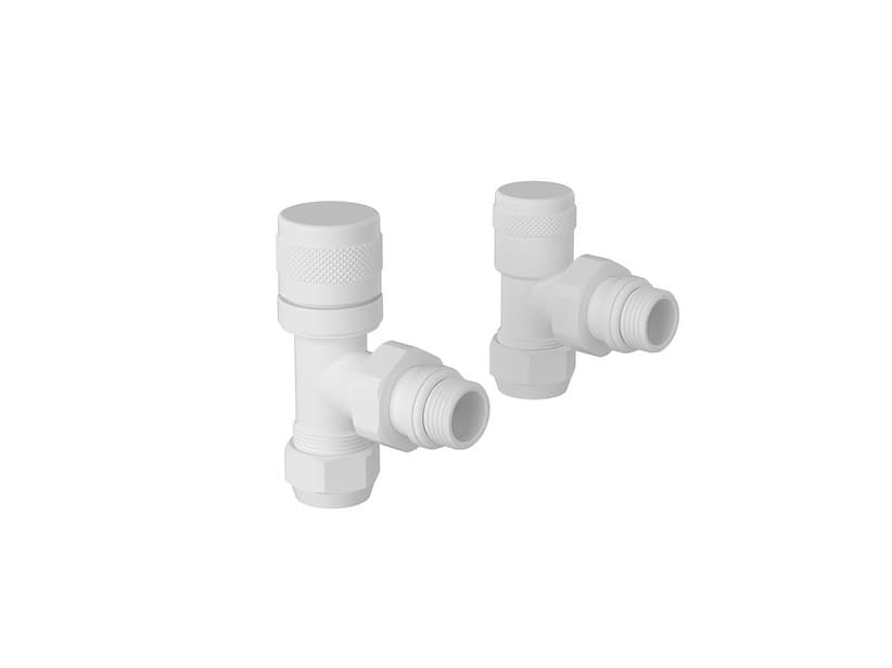 Set Ventil + Rücklaufverschraubung Flame Weiß matt | IperCeramica