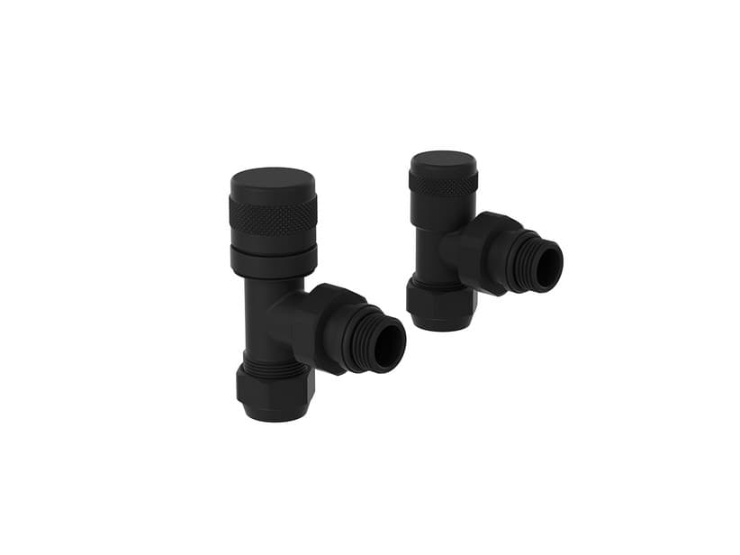 Set Ventil + Rücklaufverschraubung Flame Schwarz matt | IperCeramica