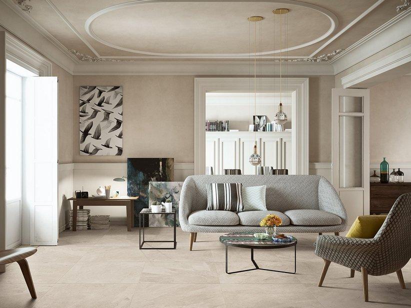 Fliese Absolute White 60X60 Feinsteinzeug Schieferoptik Weiss | IperCeramica