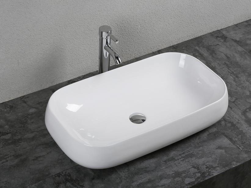 AUFSATZWASCHBECKEN ADDA 72X41XH14,5 cm KERAMIK WEISS GLÄNZEND | IperCeramica