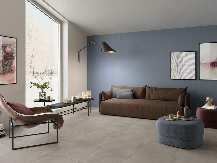 Feinsteinzeugfliese All Grey 60x120 Harz-Zementoptik Grau | IperCeramica