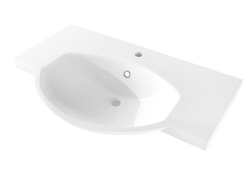 EINBAUWASCHBECKEN ALYSSA UNITOP 81X49 cm HARZ WEISS GLÄNZEND | IperCeramica