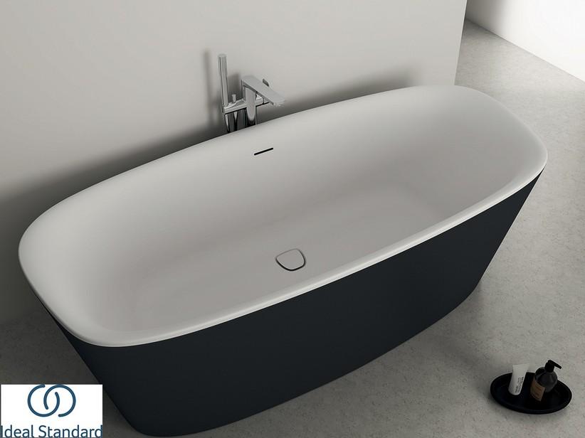 Freistehende Badewanne Ideal Standard® Atelier Dea 180x80 cm Zweifarbig Weiß/Seidenschwarz Matt | IperCeramica