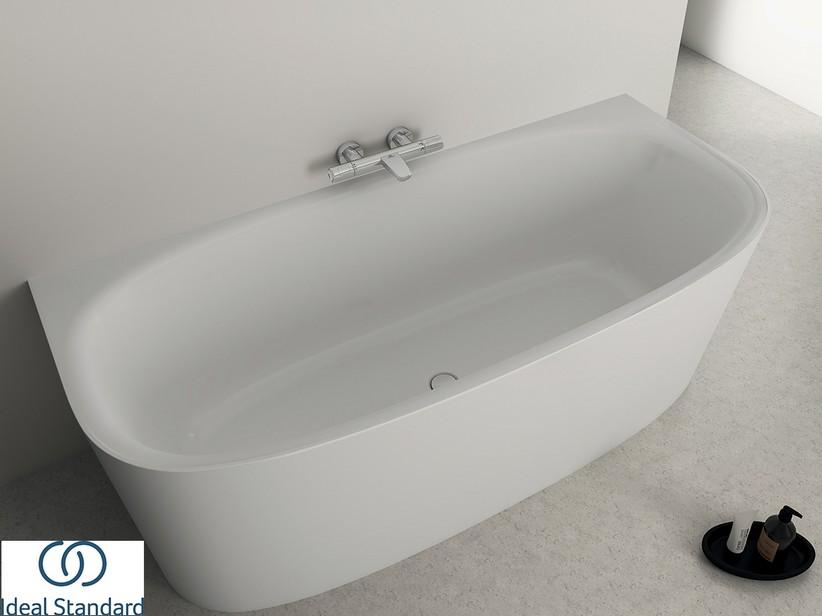 Freistehende Badewanne Wandmontage Ideal Standard® Atelier Dea 180x80 cm Weiß Glänzend | IperCeramica
