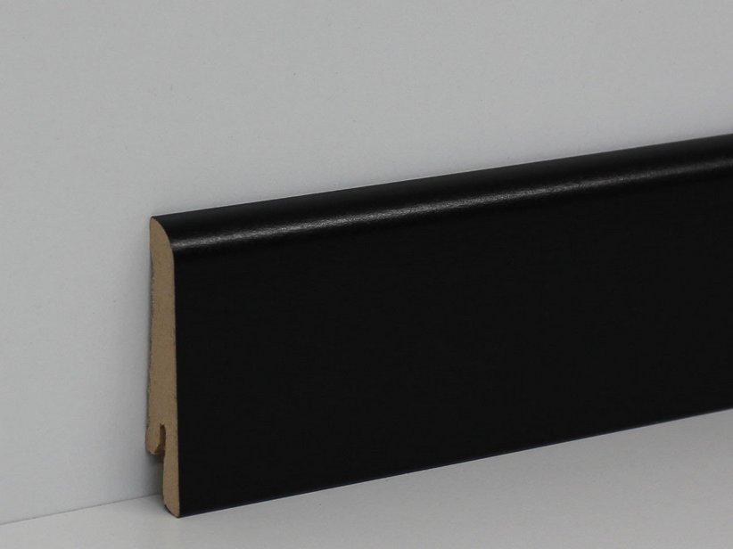 Sockelleiste MDF Schwarz Länge 2,40m | IperCeramica