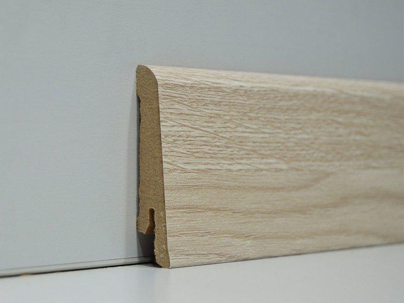 Sockelleiste MDF Eiche gebleicht Länge 2,40m | IperCeramica