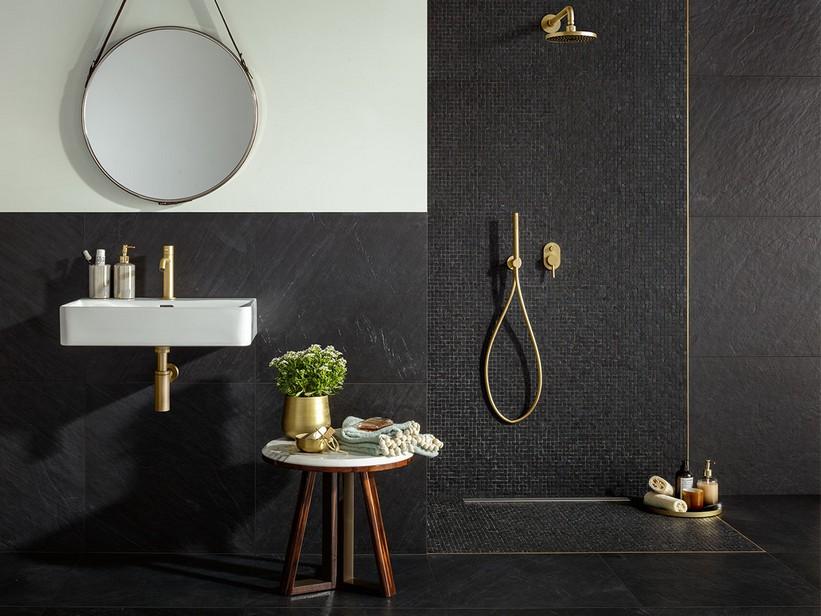 Fliese Blackstone 60X60 Feinsteinzeug Lavagna-Steinoptik Schwarz | IperCeramica