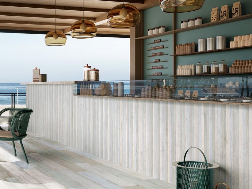 Mosaik Boat Stick Mix 20x120 Feinsteinzeug Holzoptik Abgebeizt Mehrfarbig | IperCeramica