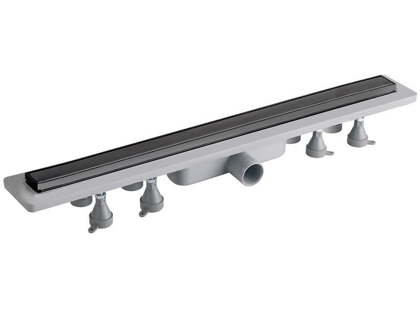 DUSCHRINNE ABS UND EDELSTAHL 500 mm SCHWARZ MATT | IperCeramica