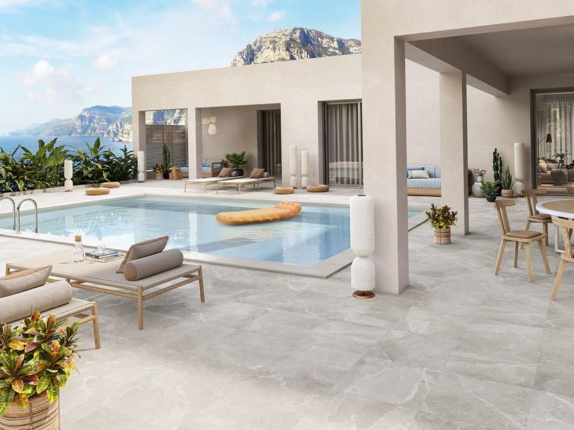 Fliese Cardiff Grey Out Zweite Wahl 60x60 Feinsteinzeug Steinoptik für Ausßenbereich Grau | IperCeramica