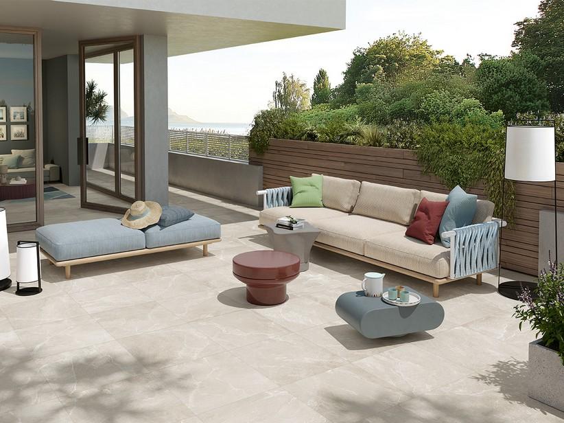 Fliese Cardiff White Out Zweite Wahl 60x60 Feinsteinzeug Steinoptik Schiefer für Außenbereich Weiß | IperCeramica