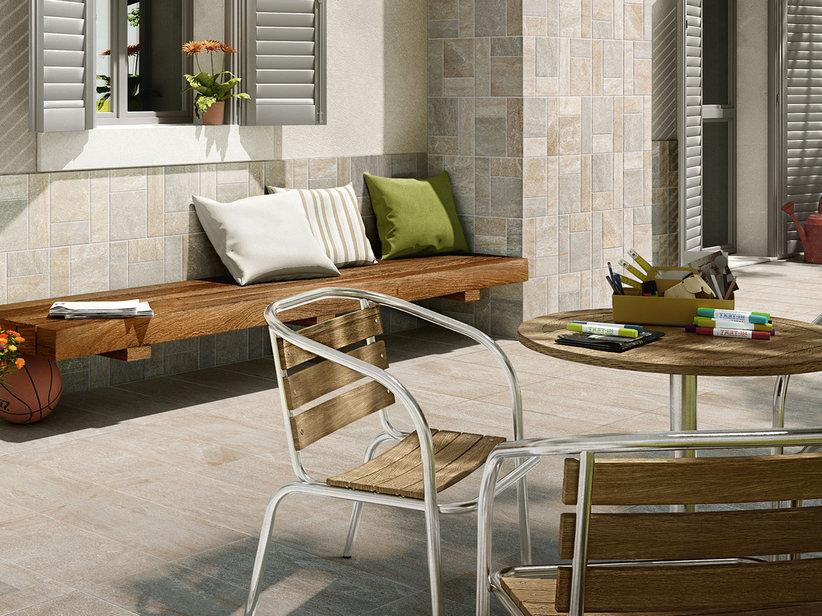 Fliese Cheyenne Almond 30,8X61,5 Feinsteinzeug für Aussenbereich Steinoptik Beige | IperCeramica