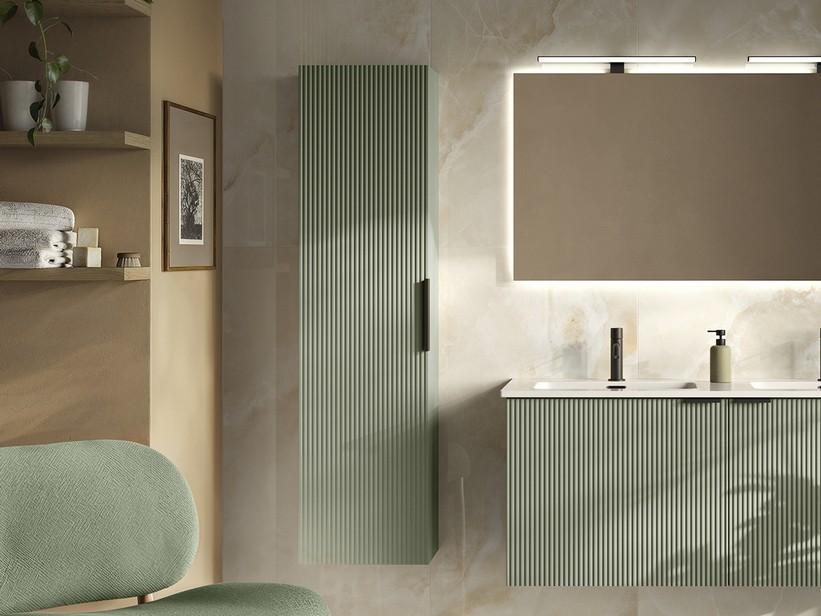 Hängeschrank AVIVO gerippte Ausführung Grün matt | IperCeramica